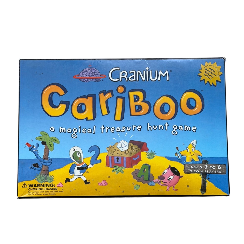 Cranium Cariboo Board Game Kids Blue Magical Treasure Hunt Game *incomplete*